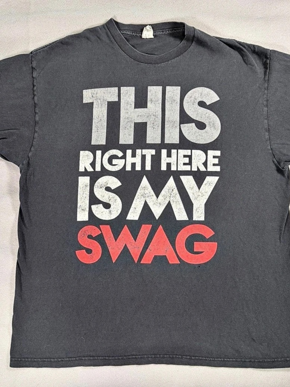 Alstyle Apparel & Activewear Graphic Short Sleeve Tee Gray & Red